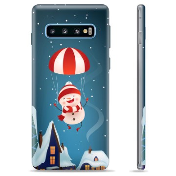 Samsung Galaxy S10+ TPU-deksel - Snømann