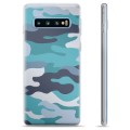 Samsung Galaxy S10 TPU-deksel - Blå Kamuflasje