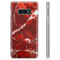 Samsung Galaxy S10e TPU-deksel - Rød Marmor