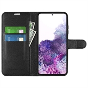 Samsung Galaxy S20 5G Lommebok-deksel med Stativ - Svart