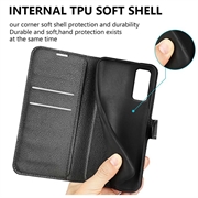 Samsung Galaxy S20 5G Lommebok-deksel med Stativ - Svart