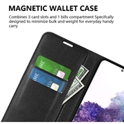 Samsung Galaxy S20 5G Lommebok-deksel med Stativ - Svart