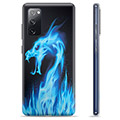 Samsung Galaxy S20 FE TPU-deksel - Blå Flamme Drage