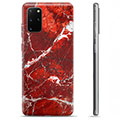 Samsung Galaxy S20+ TPU-deksel - Rød Marmor