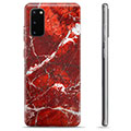 Samsung Galaxy S20 TPU-deksel - Rød Marmor