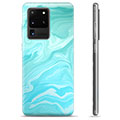 Samsung Galaxy S20 Ultra TPU-deksel - Blå Marmor