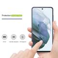 Samsung Galaxy S21 FE 5G Mocolo Full Dekning Skjermbeskytter - 9H - Svart Kant