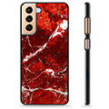 Samsung Galaxy S21+ 5G Beskyttelsesdeksel - Rød Marmor