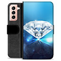 Samsung Galaxy S21 5G Premium Lommebok-deksel - Diamant