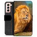 Samsung Galaxy S21 5G Premium Lommebok-deksel - Løve