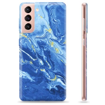 Samsung Galaxy S21 5G TPU-deksel - Fargerik Marmor
