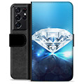 Samsung Galaxy S21 Ultra 5G Premium Lommebok-deksel - Diamant