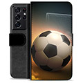 Samsung Galaxy S21 Ultra 5G Premium Lommebok-deksel - Fotball