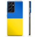 Samsung Galaxy S21 Ultra 5G TPU-deksel Ukrainsk flagg - Gul og lyseblå