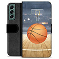 Samsung Galaxy S22+ 5G Premium Lommebok-deksel - Basketball
