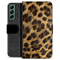 Samsung Galaxy S22+ 5G Premium Lommebok-deksel - Leopard