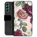 Samsung Galaxy S22+ 5G Premium Lommebok-deksel - Romantiske Blomster