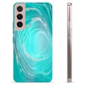 Samsung Galaxy S22 5G TPU-deksel - Turkis Swirl