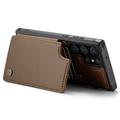 Samsung Galaxy S22 Ultra 5G Caseme C22-etui RFID-kortlommebok - Brun