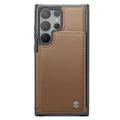Samsung Galaxy S22 Ultra 5G Caseme C22-etui RFID-kortlommebok - Brun