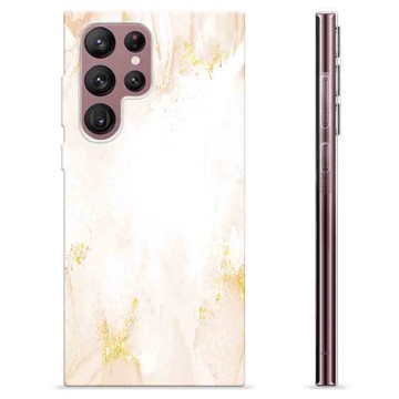 Samsung Galaxy S22 Ultra 5G TPU-deksel - Gylden Perlemarmor