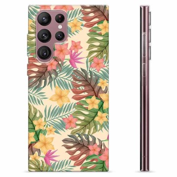 Samsung Galaxy S22 Ultra 5G TPU-deksel - Rosa Blomster
