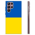 Samsung Galaxy S22 Ultra 5G TPU-deksel Ukrainsk flagg - Gul og lyseblå