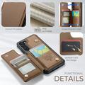 Samsung Galaxy S22+ 5G Caseme C22-etui RFID-kortlommebok - Brun
