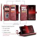 Samsung Galaxy S23 5G Caseme 2-i-1 Multifunksjonell Lommebok-deksel - Rød