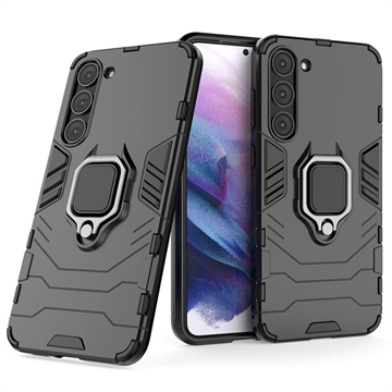 Samsung Galaxy S23 5G Hybrid-deksel med Ringholder - Svart