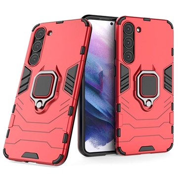 Samsung Galaxy S23 5G Hybrid-deksel med Ringholder - Rød