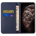 Samsung Galaxy S23 5G Lommebok-Deksel - Karbonfiber - Blå