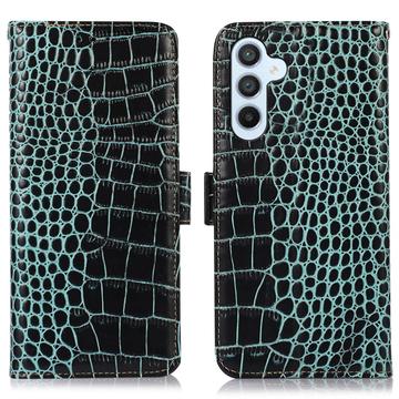 Samsung Galaxy S23 FE Crocodile Series Lommebok-deksel i Lær med RFID