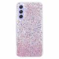Samsung Galaxy S23 FE Glitter Flakes TPU-deksel - Rosa