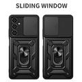 Samsung Galaxy S23 FE Hybrid-deksel med Roterende Ring med Kameraskjold
