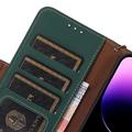 Samsung Galaxy S23 FE Lommebok-deksel i Lær med RFID - Grønn