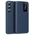 Samsung Galaxy S23 Smart Clear View Flip-etui med kortspor - Safir