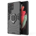 Samsung Galaxy S23 Ultra 5G Hybrid-deksel med Ringholder - Svart