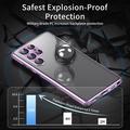 Samsung Galaxy S23 Ultra 5G Magnetisk Deksel med Herdet Glass - Privacy - Lys Lilla