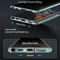 Samsung Galaxy S23 Ultra 5G Magnetisk Deksel med Herdet Glass - Privacy - Grønn