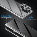 Samsung Galaxy S23 Ultra 5G Magnetisk Deksel med Herdet Glass - Privacy - Sølv