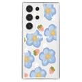 Samsung Galaxy S23 Ultra Fashion TPU-deksel - Blomster / jordbær