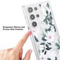 Samsung Galaxy S23 Ultra Fashion TPU-deksel - hvite blomster
