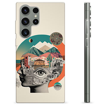 Samsung Galaxy S23 Ultra 5G TPU-deksel - Abstrakt Collage
