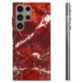 Samsung Galaxy S23 Ultra 5G TPU-deksel - Rød Marmor