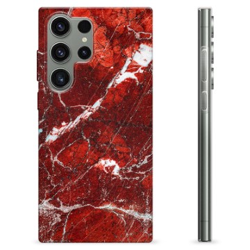 Samsung Galaxy S23 Ultra 5G TPU-deksel - Rød Marmor