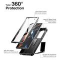Samsung Galaxy S23 Ultra Tech-Protect Kevlar Pro-etui med skjermbeskytter og støtte - Svart
