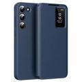 Samsung Galaxy S23+ Smart Clear View Flip-etui med kortspor - Safir