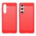 Samsung Galaxy S24 Børstet TPU Deksel - Karbonfiber