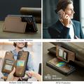 Samsung Galaxy S24 Caseme C22-etui RFID-kortlommebok - Brun